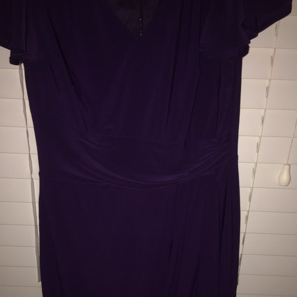 NWOT CHAPS PURPLE COCKTAIL DRESS S